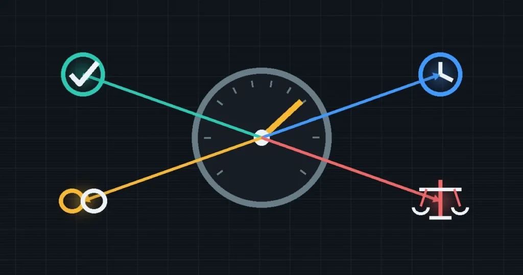AI agent reliability gauge connecting correctness, latency, tool execution, and governance signals