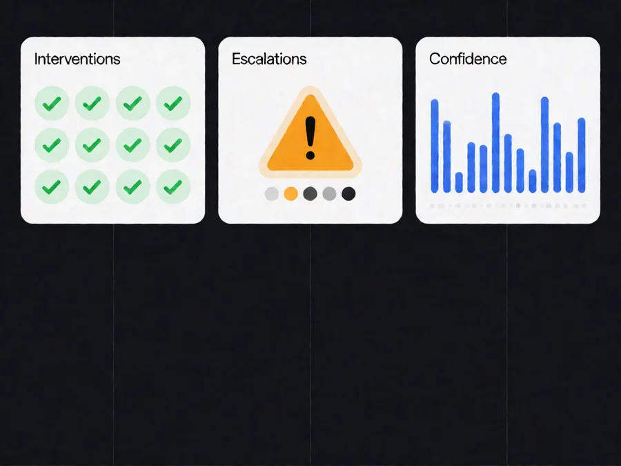 Production monitoring dashboard showing guardrail metrics