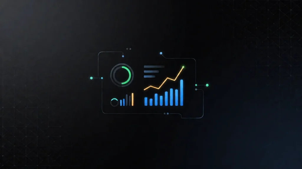 AI agent evaluation metrics dashboard showing performance gauges
