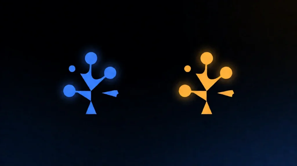 AI agent decision intelligence concept - dark technology background with branching decision nodes