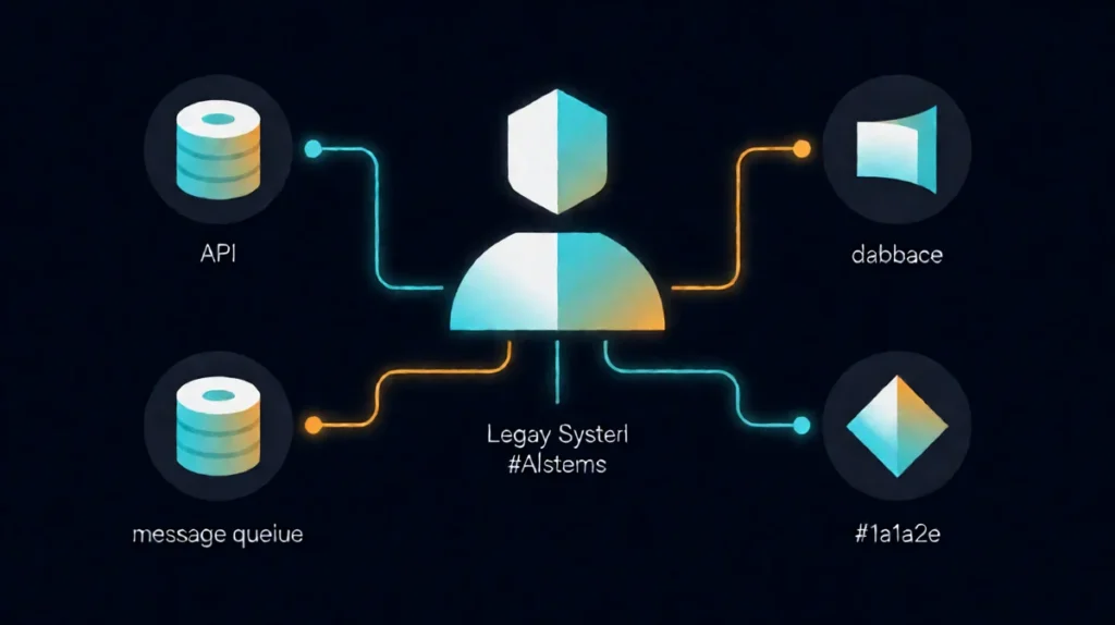 AI Agent Integration Patterns diagram showing connections to APIs, databases, and enterprise systems