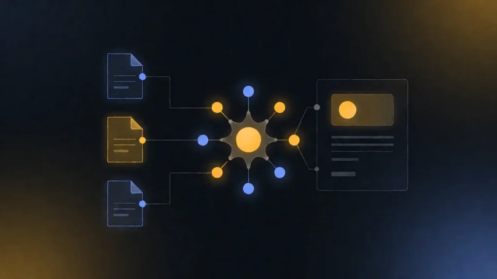 AI agent knowledge retrieval system architecture diagram showing document retrieval and generation workflow