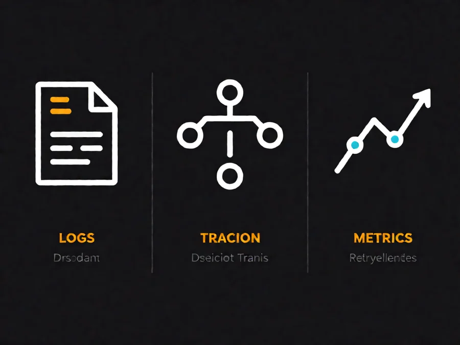 AI agent observability dashboard showing monitoring nodes and metrics visualization