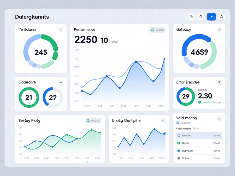 AI agent monitoring dashboard showing task completion rates, latency percentiles, and error tracking over time