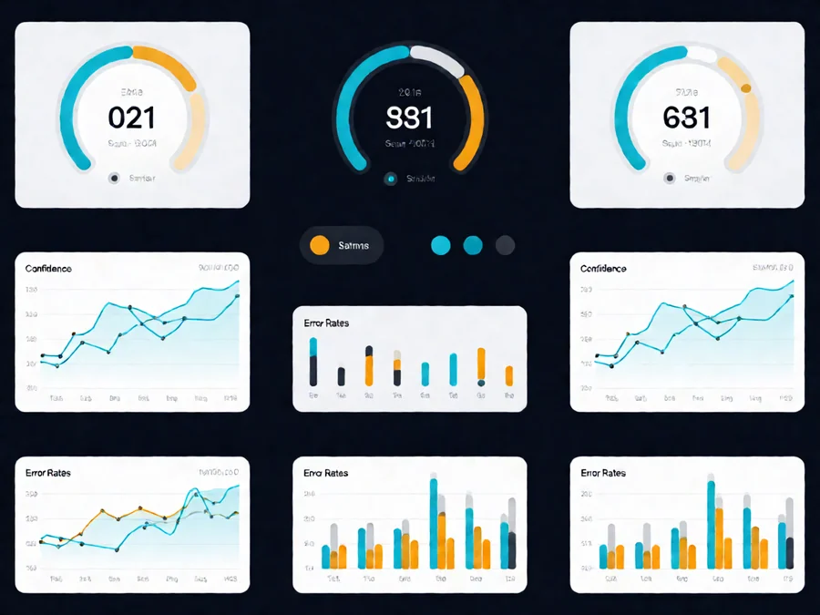 Monitoring dashboard with gauge meters and trend charts